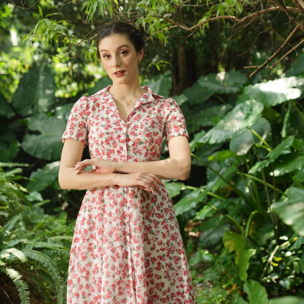 Floral Printed Shirt dress